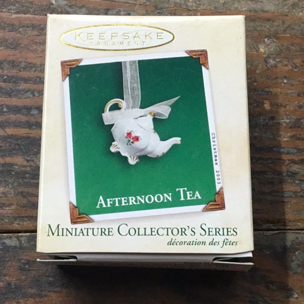 Hallmark Afternoon Tea Miniature Ornament 2003